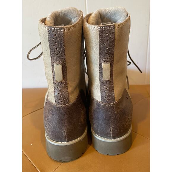 The North Face Ballard II Women's Leather Combat Boots Sz 11 Beige and Taupe - Picture 4 of 7